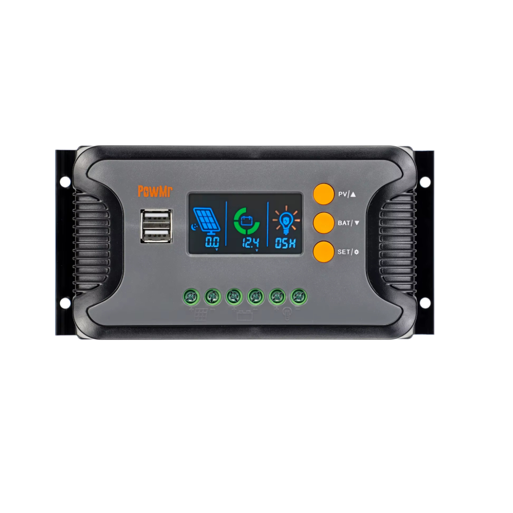 Controlador de carga solar powmr  12v 24v 36v 48v 30a