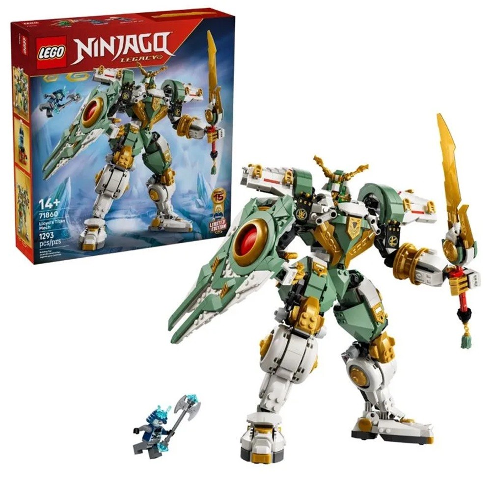 ROBÔ TITAN DO LLOYD LEGO NINJAGO 15° ANIVERSÁRIO 1293 PEÇAS 71860