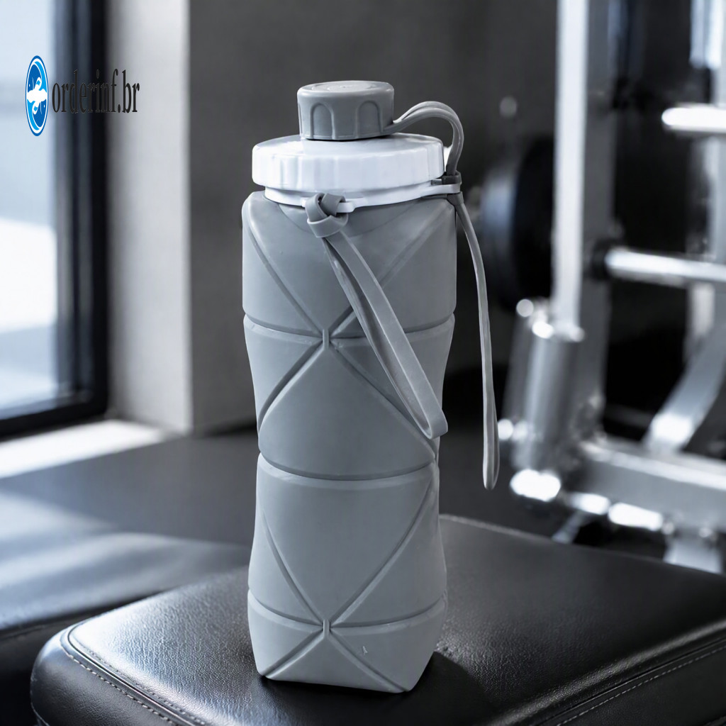 Flexible Silicone Drinkware for Commuting Collapsible Water Cup for Hiking 600ml Portable Foldable Bottle Food Grade Lig