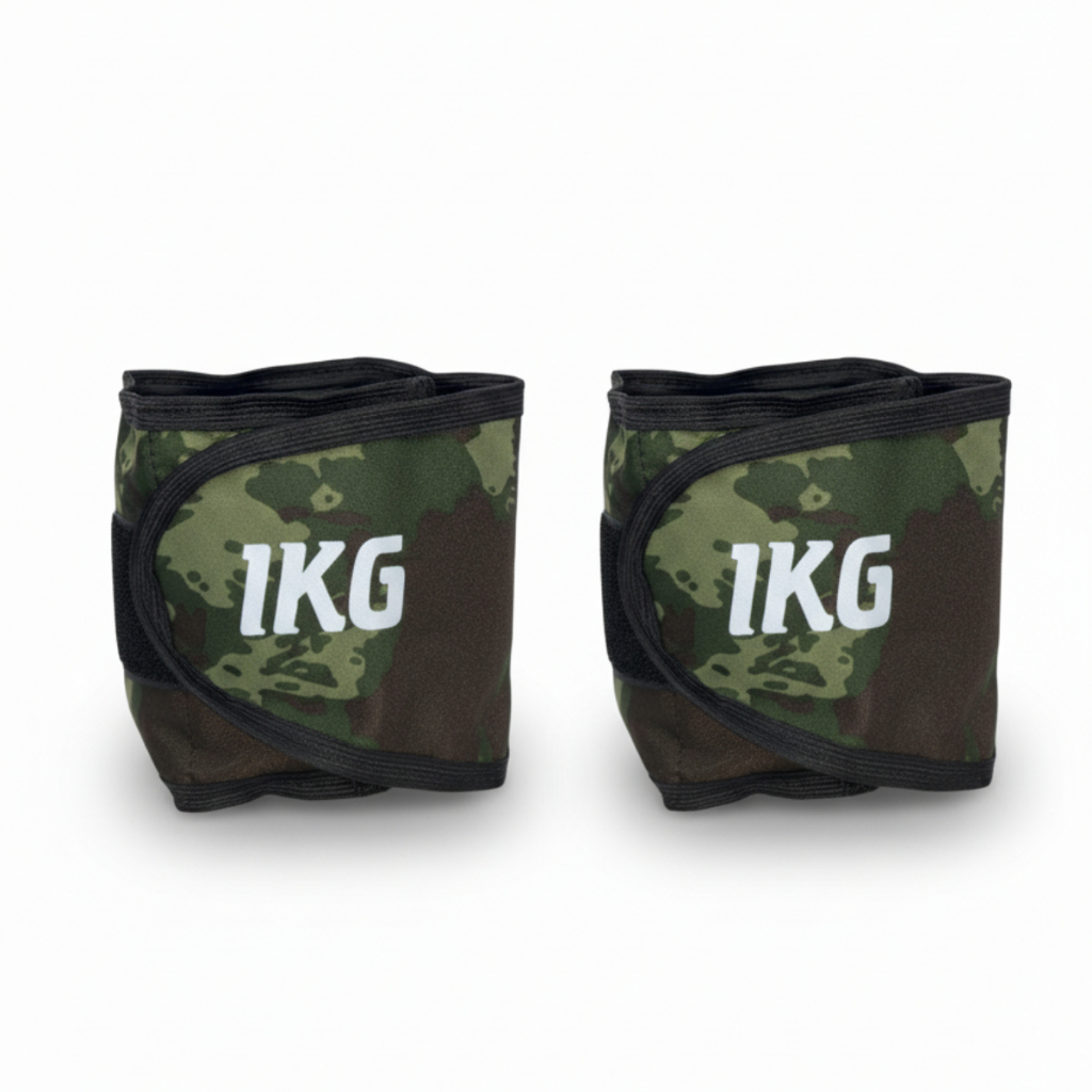 Par de Caneleira de Peso de 1kg / 2kg / 3kg / 4kg e 5kg Para Treinamento de Pernas Estampa Camuflada