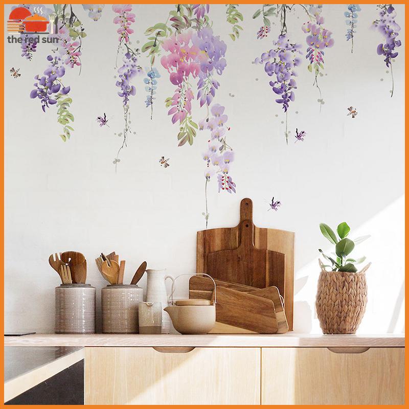TSBR Plantas Florais Flores Borboleta Parede Stier Art Decal Decoração De Casa Novo .