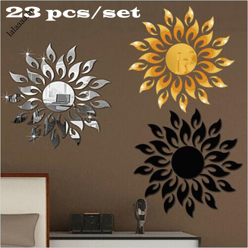 Adesivo De Parede De Acrílico Mural Decal Home Room Decor Removível Art 3D Espelho