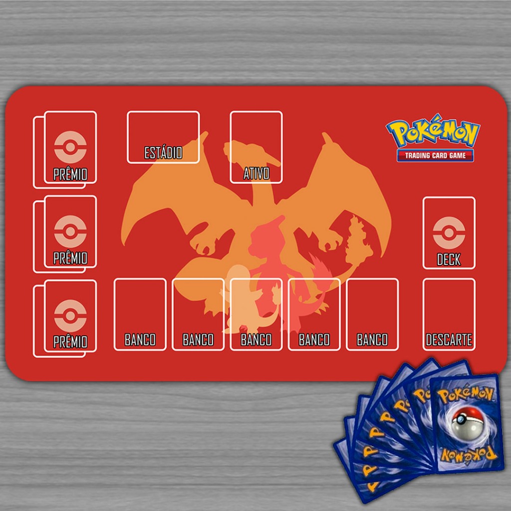 PLAYMAT POKÉMON TCG - CHARIZARD SILUET BACKGROUND MINIMALIST