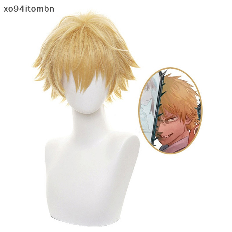 Peruca de Cosplay do Denji de Chain-Link Man, Peruca de Anime Masculina para Halloween, Cabelo Curto Loiro, i 2026