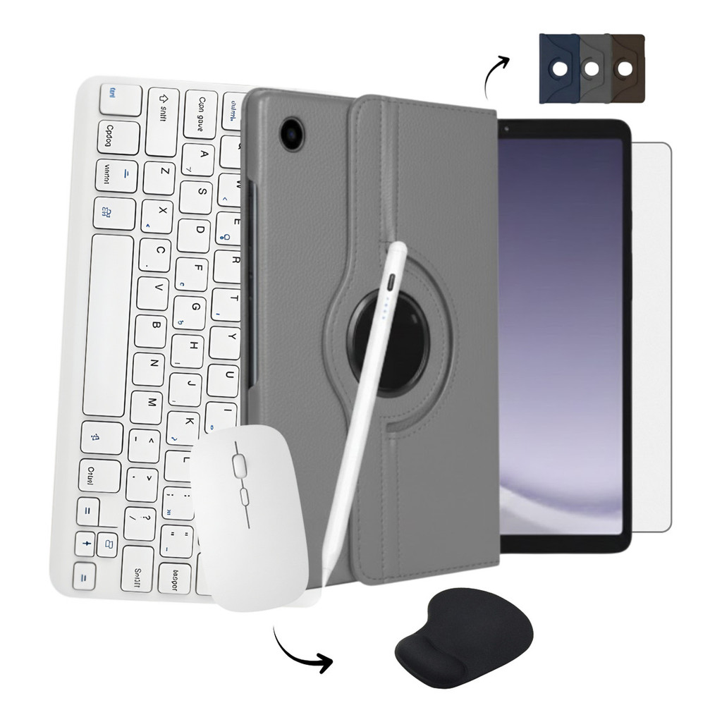 Kit Capa Teclado Mouse Caneta Pelicula E Pad Para Tab A9