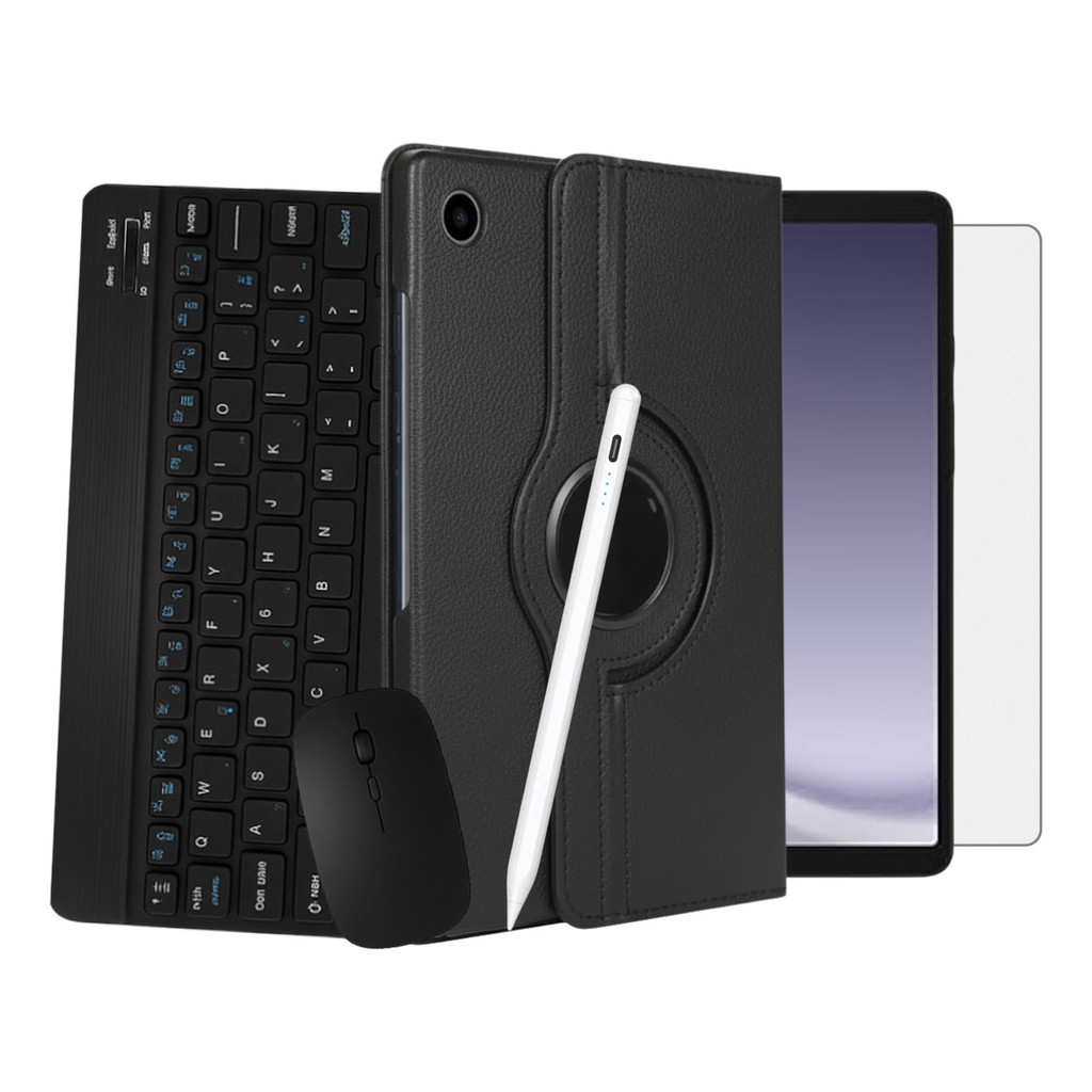 Kit Capa Caneta Teclado Mouse E Pelicula Para Tab A9
