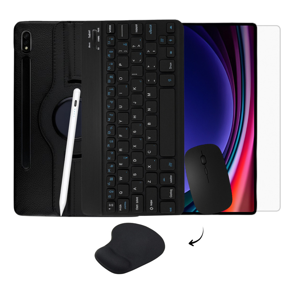 Kit Capa Caneta Teclado Mouse Pelicula Pad Para Tab S9 Ultra