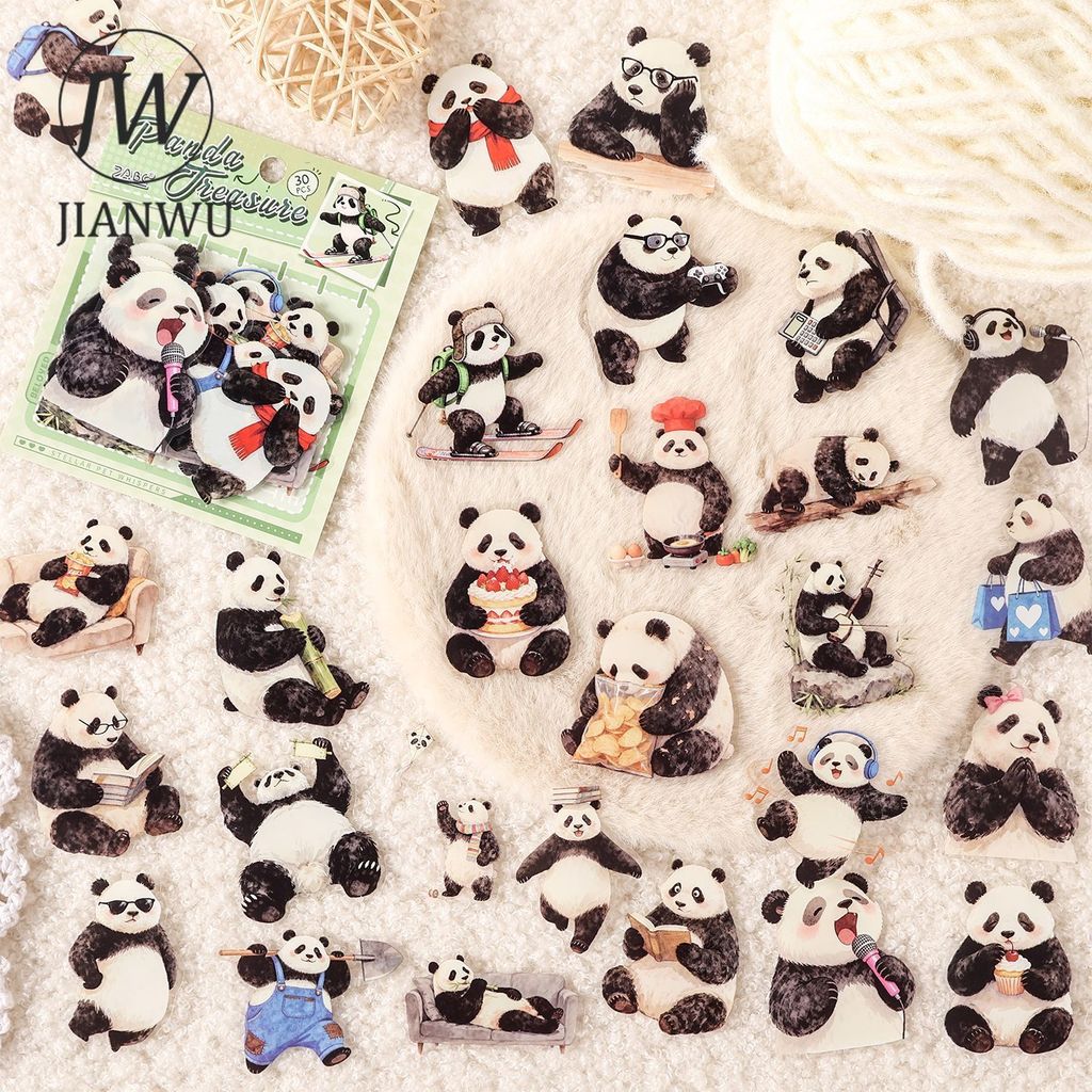 JIANWU Série De Idiomas De Animais De Estimação Estrelados , Material De Paisagem Fofos , Colagem , Scrapbooking , Adesi