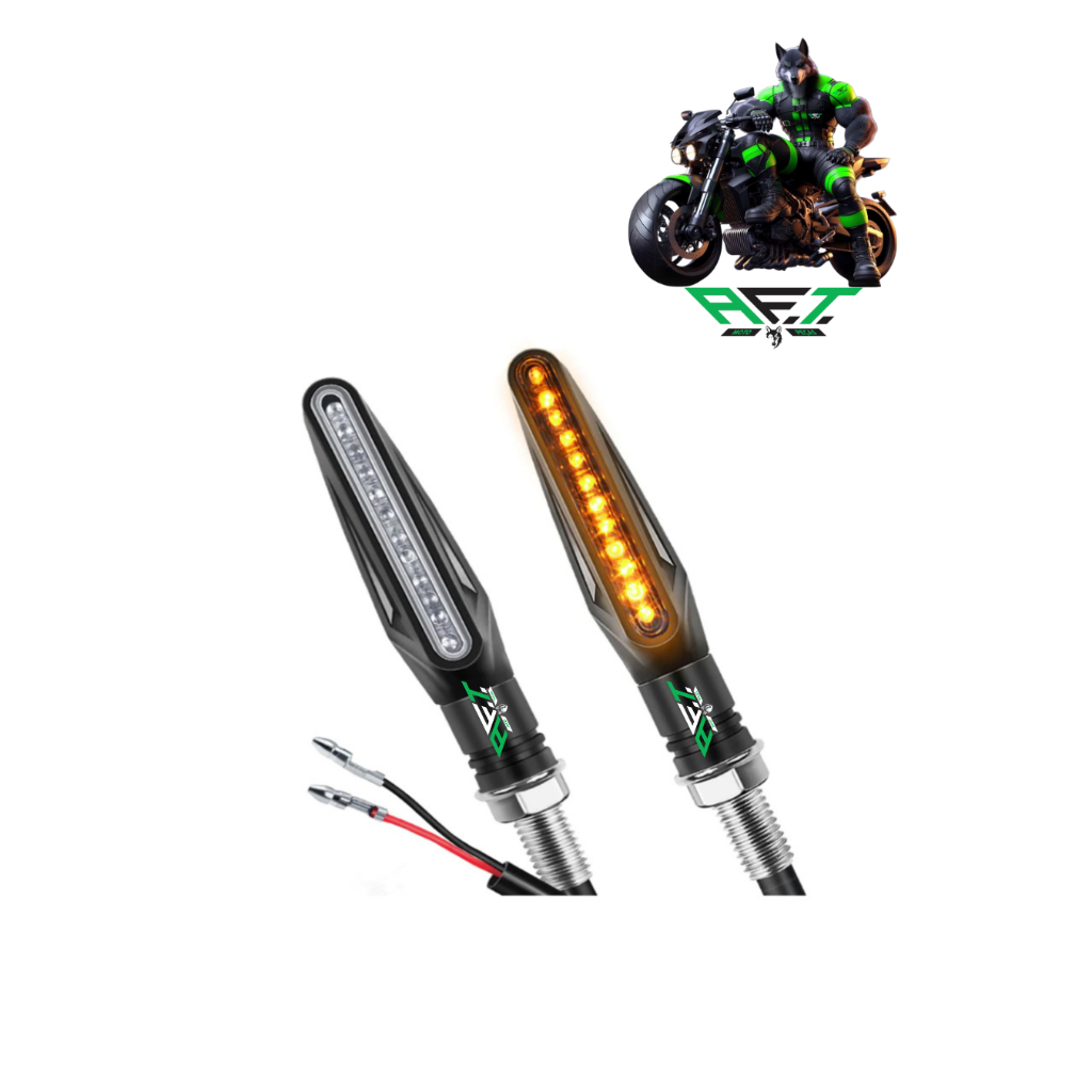 Pisca Palito Seta Moto Universal LED Sequencial Esportivo Slim HONDA/YAMAHA TODAS PARAFUSOS