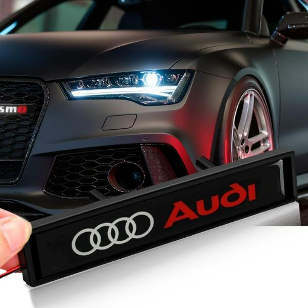 LED Light Up Universal Carro Logotipo Luz Grade Emblema Acessórios Exteriores Do Para AUDI A3 A4 A6 Q3 Q5 Q7 Sline