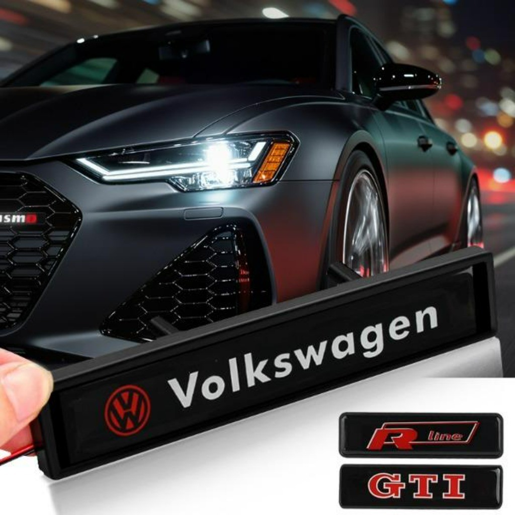 LED Light Up Universal Grade Dianteira Do Carro Luz Emblema Luzes Para Volkswagen VW Golf Passat Tiguan GTI Rline