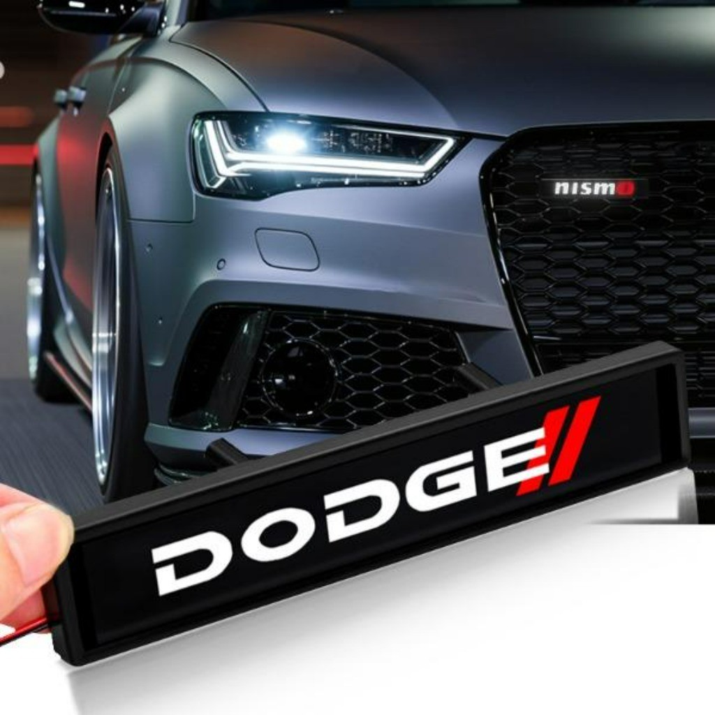 LED Light Up Universal Grade Dianteira Do Carro Emblema Luz Logotipo Ajuste Para Dodge Challenger Carregador
