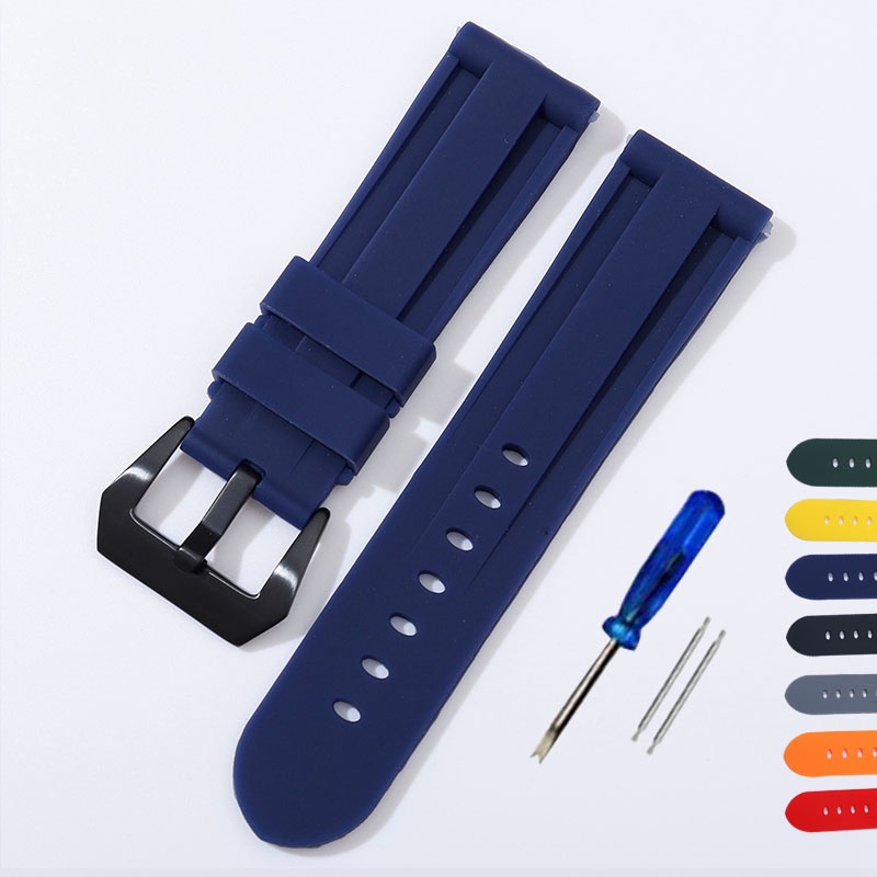 Pulseira De Relógio Macia De Silicone De Alta Qualidade , Substituição Para 22mm 24mm 26mm , Esportiva Universal