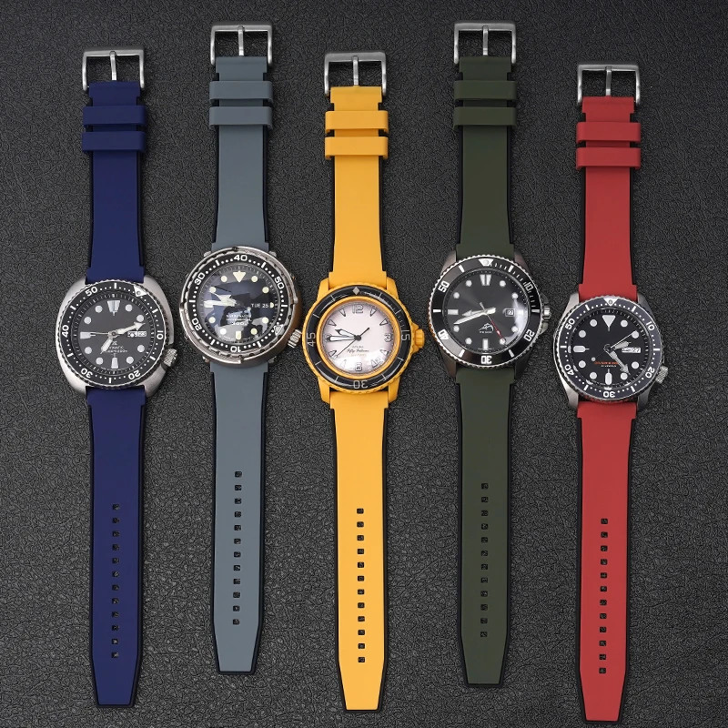 20mm 22mm 24mm 26mm Liberação Rápida Universal Pulseira Cintas De Borracha Silicone Esporte À Prova Dwaterproof Água Cin