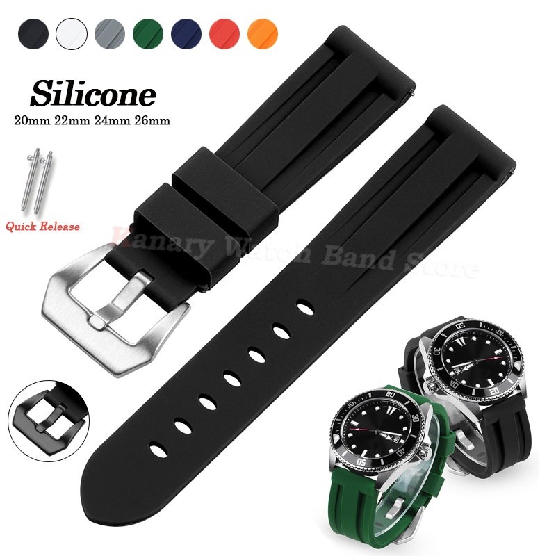 Pulseiras De Smartwatch Relógio Inteligente Universais De Liberação Rápida De Silicone Macio 20mm 22mm 24mm 26mm Pulseir