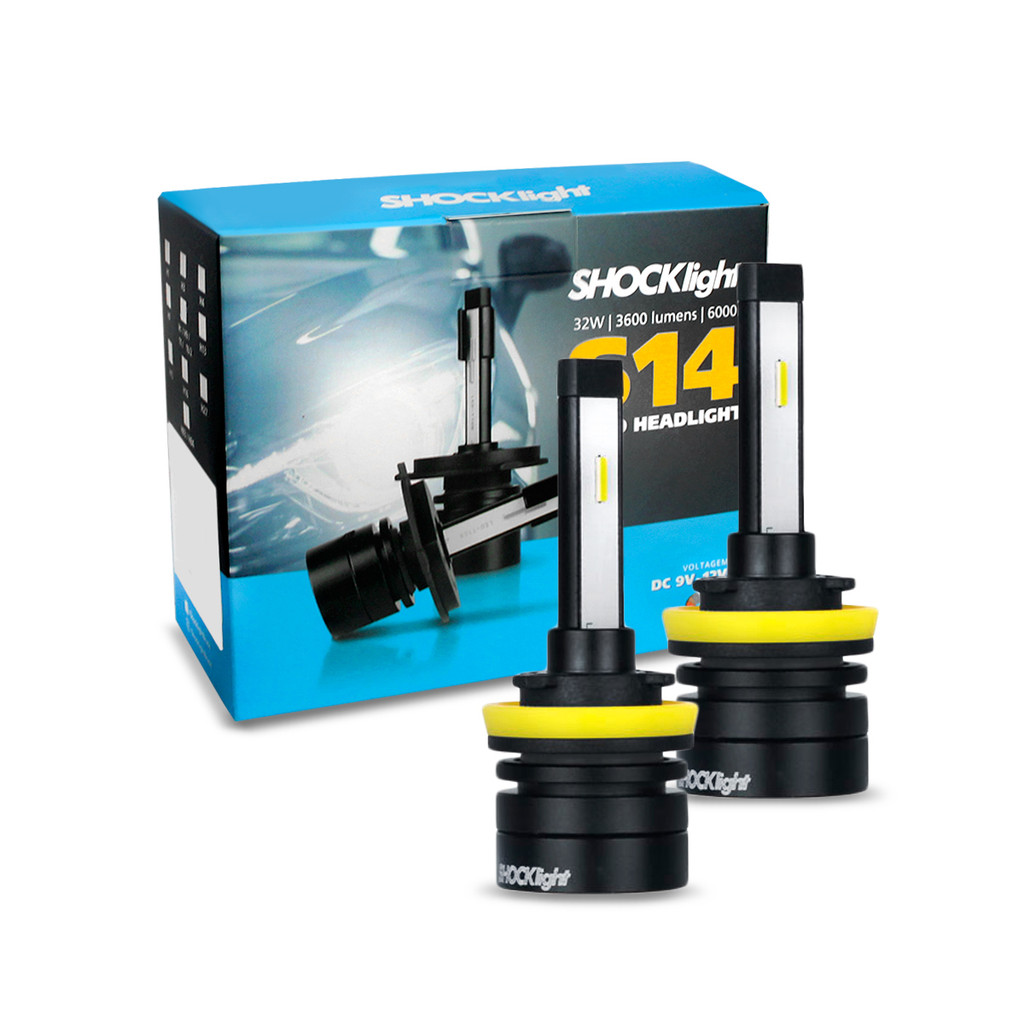 Kit Lâmpadas Super LED H8 H9 H11 H16-2 S14 Nano 6000k Headlight 35w