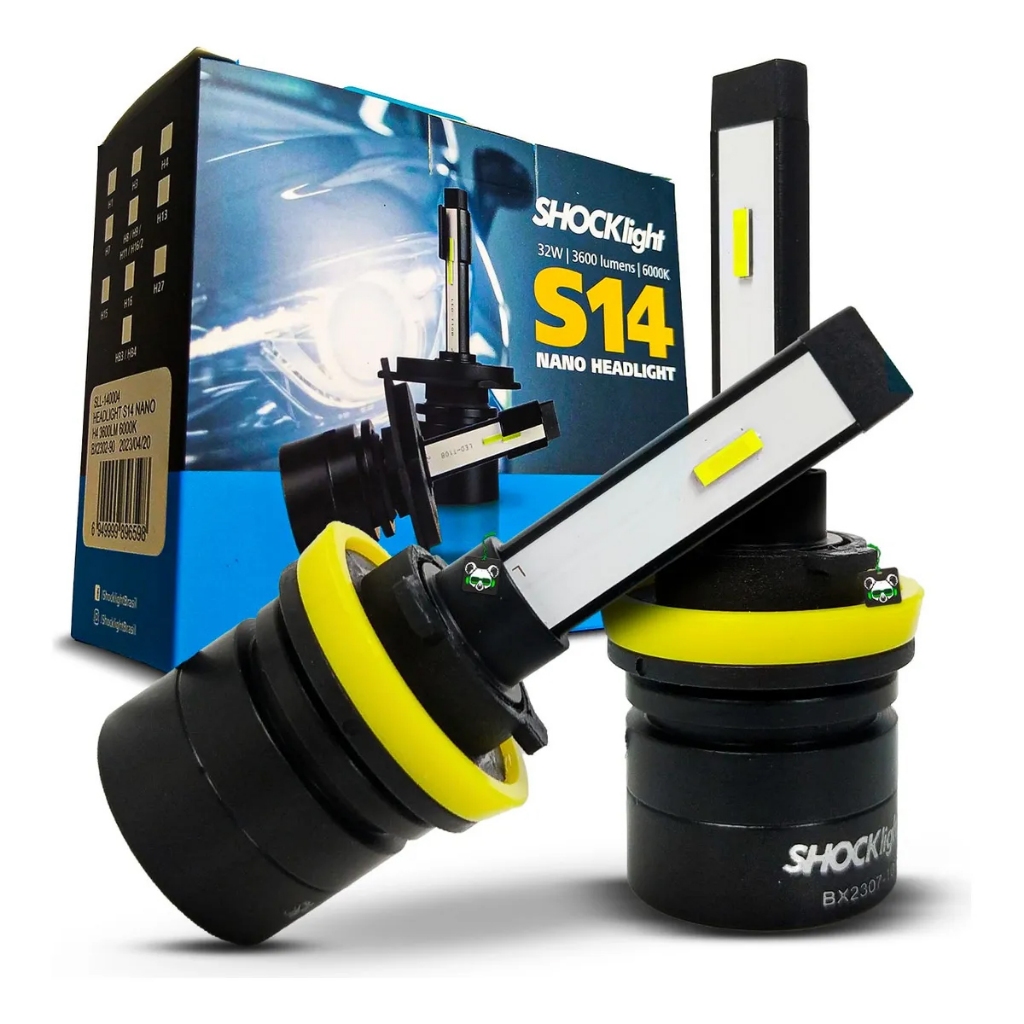 Lâmpada Led Shocklight S14 Nano Headlight 3600 Lumens 6000k H8/h9/h11/h16-2