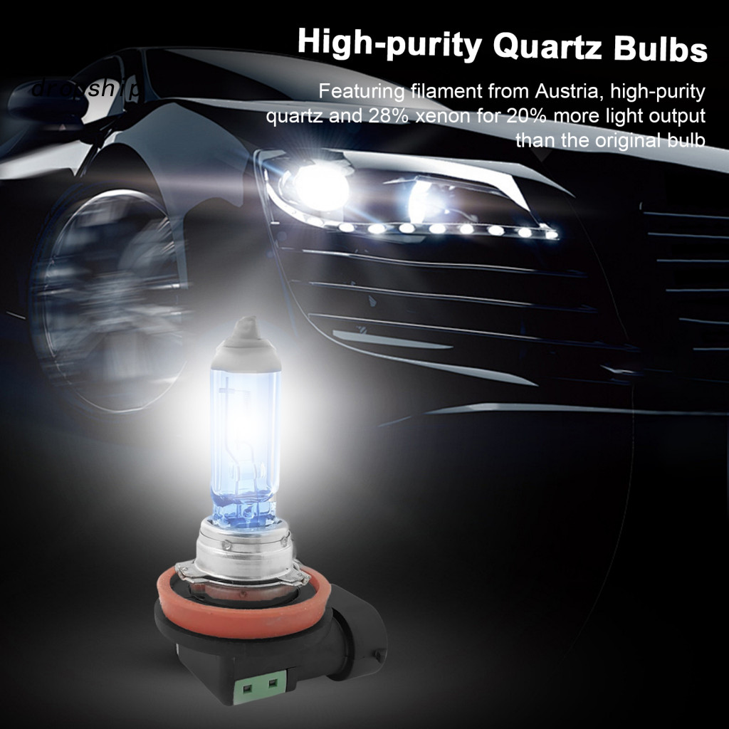 12v/55w Bulbs 2pcs H11 12v 55w Halogen Headlight White 5000k Super Bright Fog Lights Universal Car Lamp Replacement Part