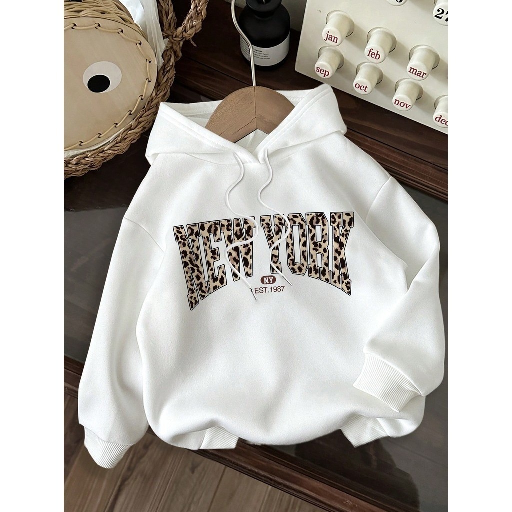 Blusa de Frio Feminina New York Oncinha Moletom Branco Pinterest Fashion Trend Moletom Feminino New York Leopard Print