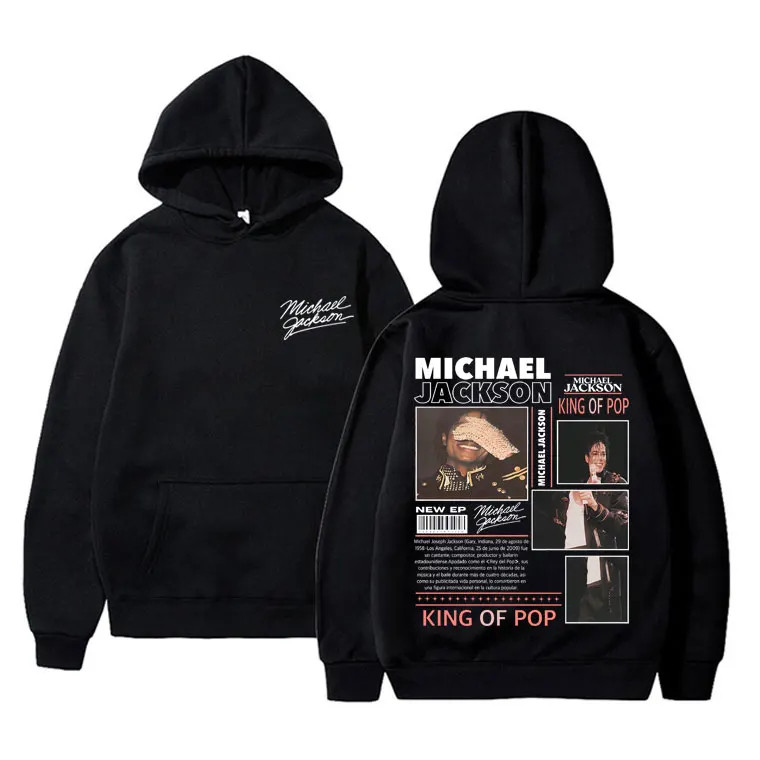 Blusa Moletom Canguru Michael Jackson King Of Pop Graphic World Unissex Flanelado Com Bolso Capuz