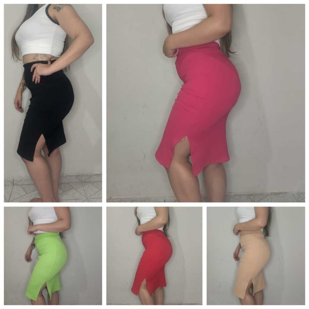 Conjunto Bela Saia mais blusinha Modelo cropped cores novas Primavera Verao