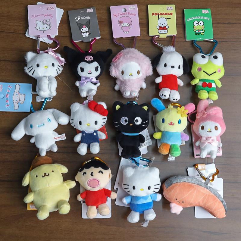 Brinquedo de Pelúcia da Série Sanrio Love Knot, Hello Kitty Kuromi, Chaveiro de Pelúcia em Forma de Piano, Presente para