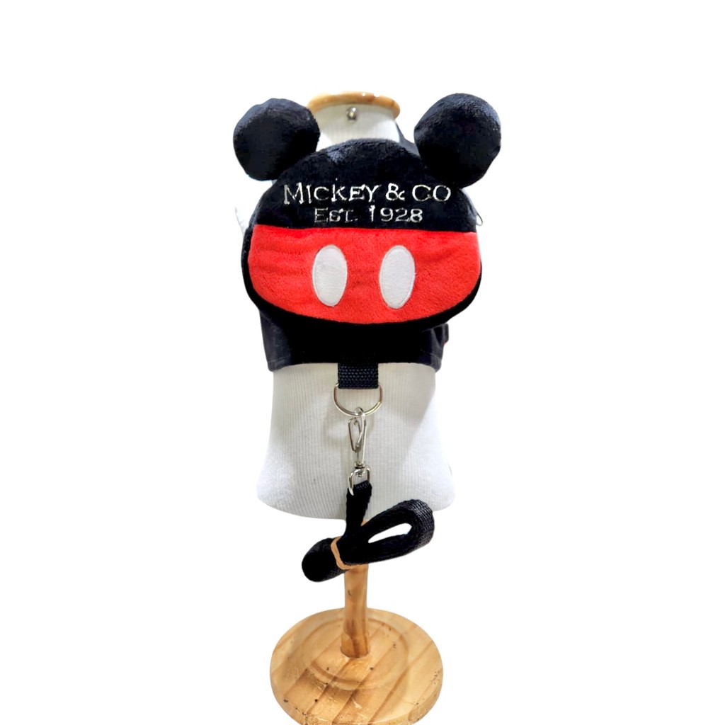 Peitoral Mochila Mouse Preta para cachorro e gato