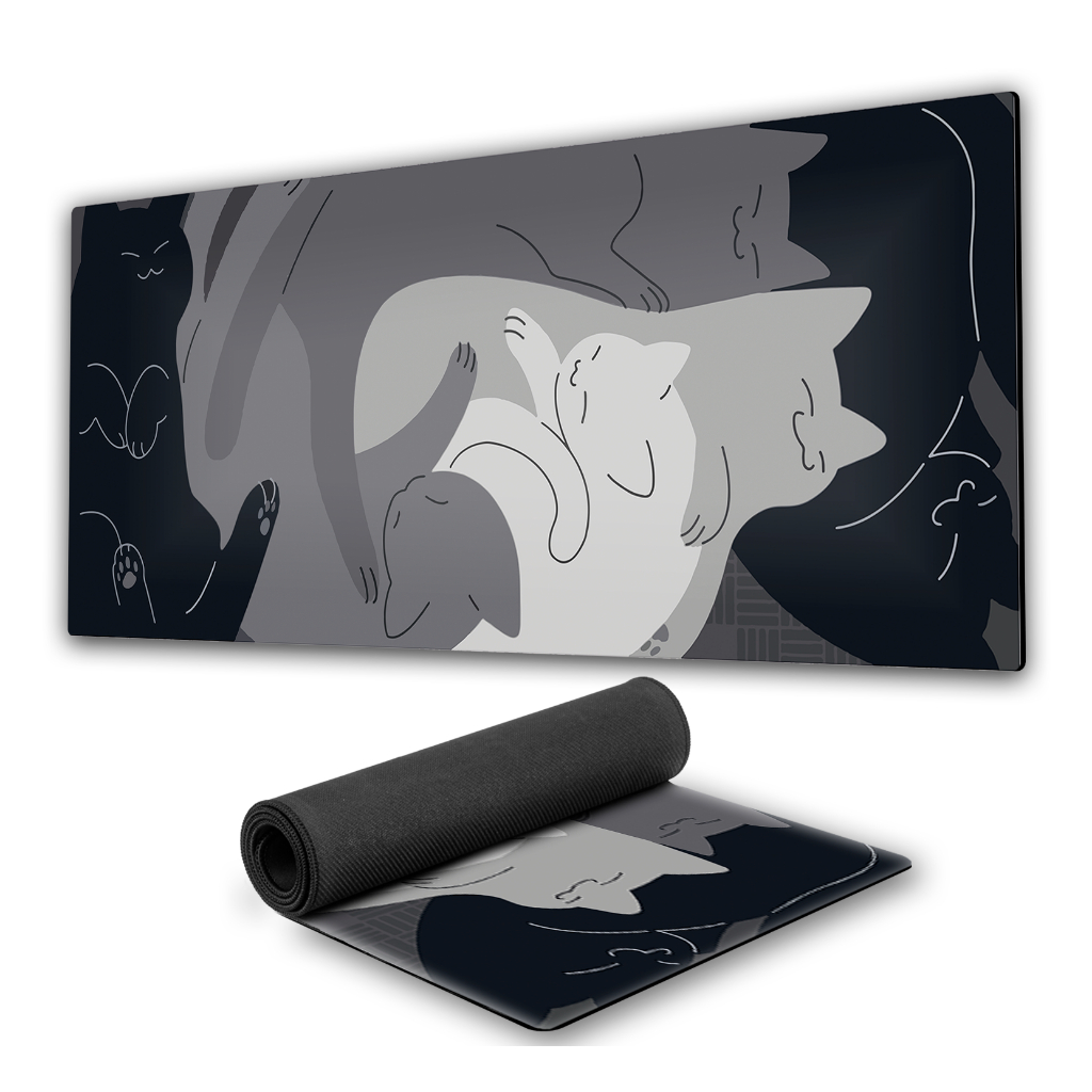 Mouse Pad Gatinho chinês gato fundo de borracha 90x40cm 80x30cm 900x400 800x300 speed gamer mousepad