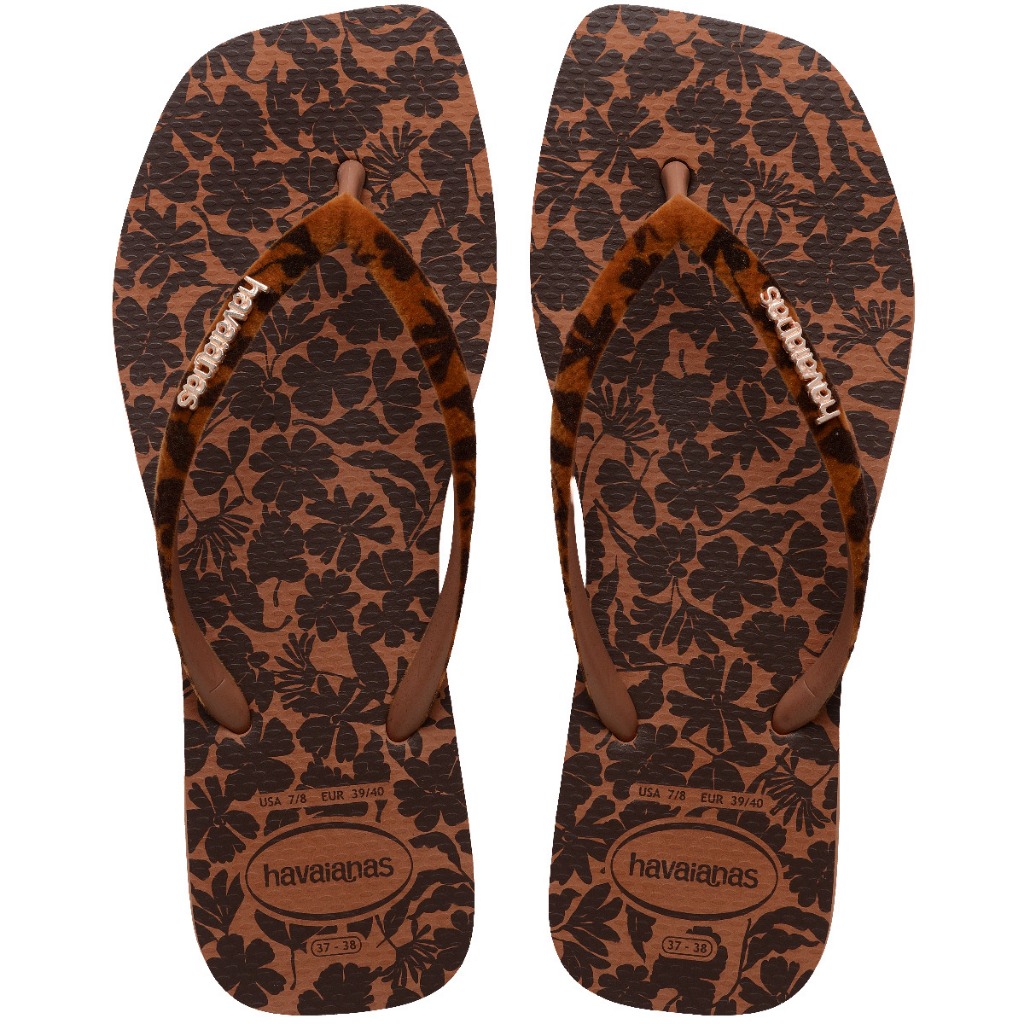 Chinelo Havaianas Feminino Slim Square Velvet Tira Veludo