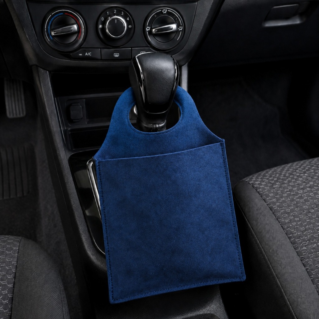 Lixeira Para Carro Em Veludo Porta Lixo Organizador Automotivo Universal Lixinho Câmbio