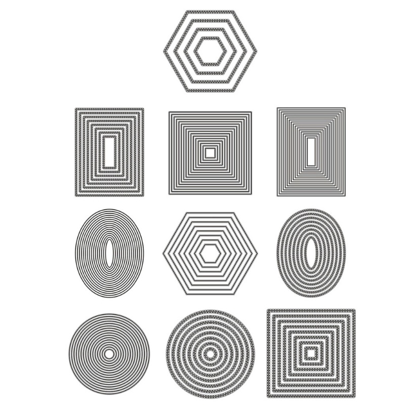 blg Geométrico Metal Cutting Dies Stencil Scrapbooking Álbum Carimbo Relevo