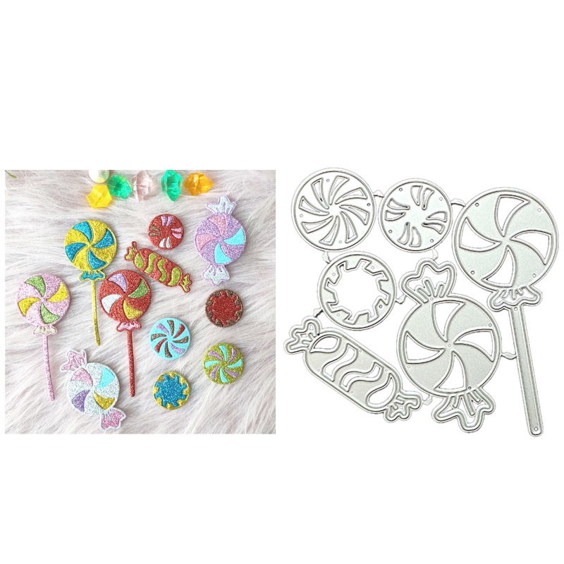 Lollipop Metal Cutting Dies Scrapbooking Stencil Cuts Embossing
