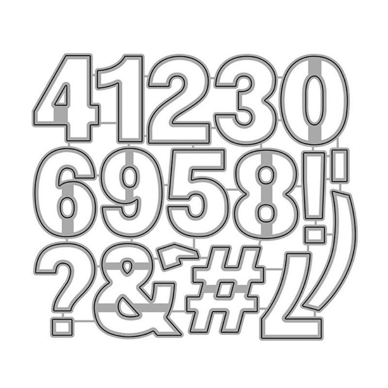 br Number Metal Cutting Dies Stencil Scrapbooking Album Paper Template Mold Embossing Decoration