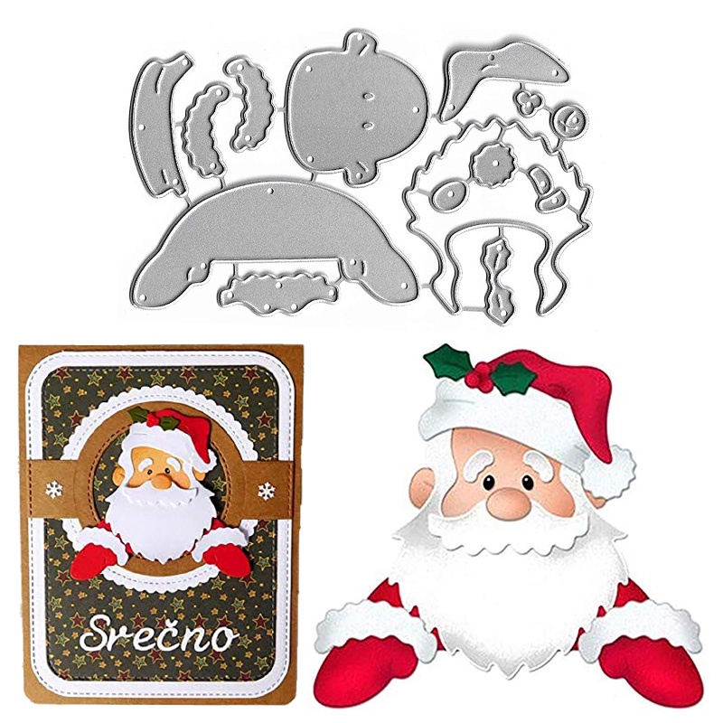 Natal Papai Noel De Metal Corte Morre Stencils Para Scrapbooking Embossing Decorativa Artesanato Modelo Die