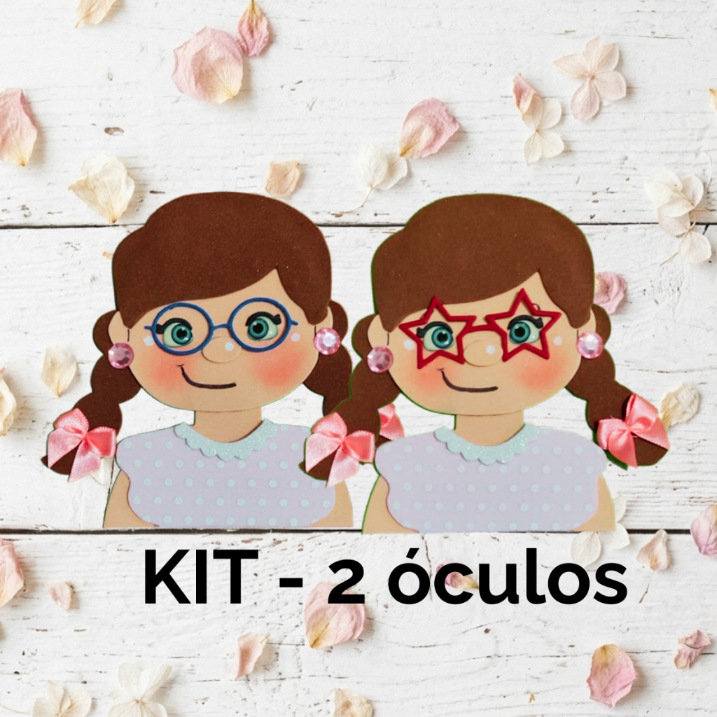 Kit Matriz de Corte Óculos Diversos | Redondo e Estrela | Scrapbook EVA Die Cut Big Shot bon005