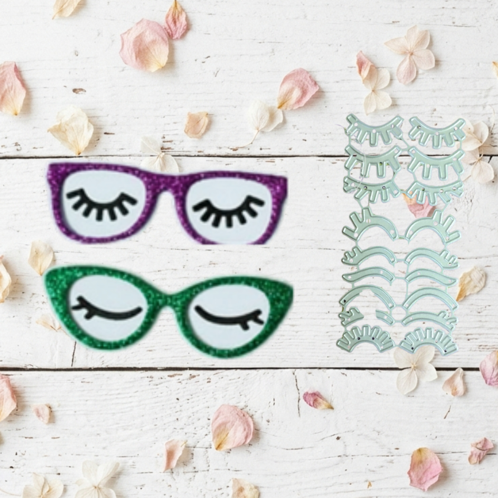 Matriz de Corte Cílios Diversos | Scrapbook Olhos Fechados | Die Cut Metal Big Shot bon004