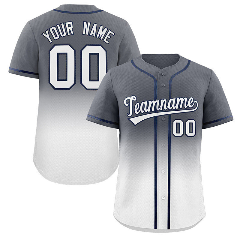 Camisa De Beisebol Personalizada DIY , Nome Impresso E Número Frontal Traseiro , Cor Dividida De Contraste Gradiente , M