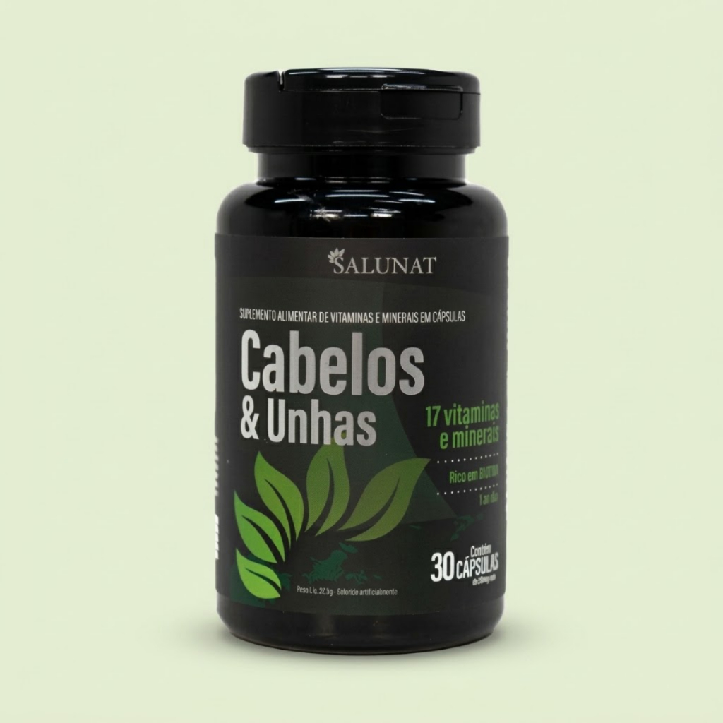 Vitamina Cabelos E Unhas 30 Un Cápsulas Suplemento Rico Em Biotina Encapsulado Acelera Crescimento e Fortalece Cabelo