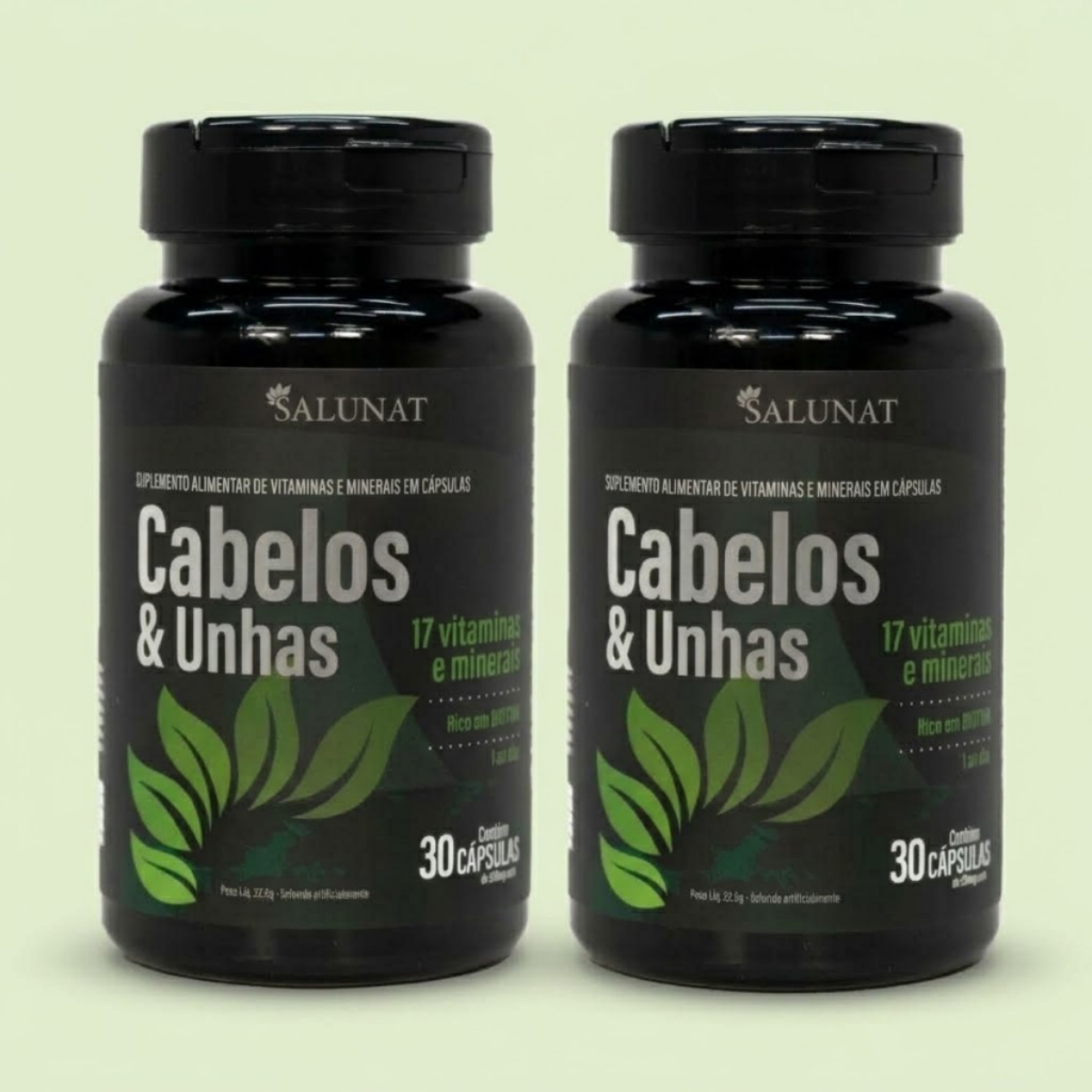 2 Unidades Vitamina Cabelo e Unha Crescimento Forte Mulheres Feminino Biotina Encapsulado Capsulas Fortalece