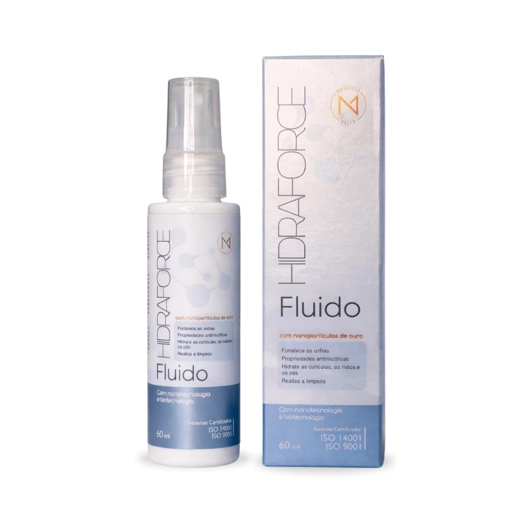 FLUIDO HIDRAFORCE (Antimicótico Anti-inflamatório Fortalece Hidrata Cutícula) 60ml Maejstic