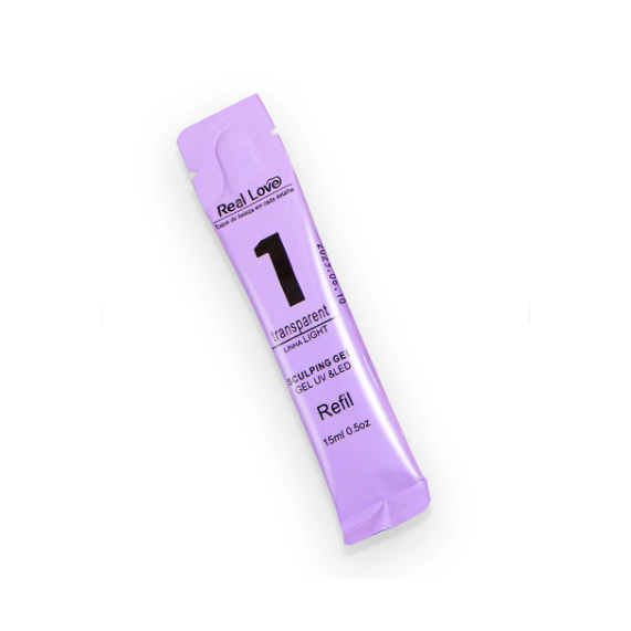 Refil para Gel de Alongamento para Unhas  Fortalece e Nutre - Linha Light - 15ml - Real Love