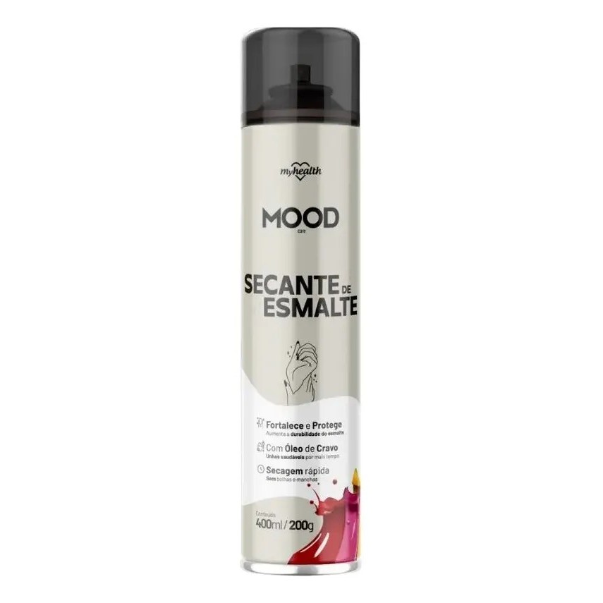 Seca Esmalte Spray Aerosol 200g My Health Aeroflex Secagem Ultra Rápida Sem Bolhas Com Óleo de Cravo Fortalece Unhas