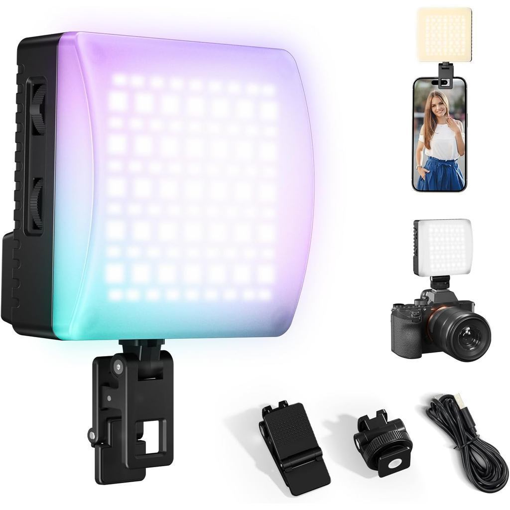 ULANZI C10 Luz RGB Portátil (10W/1300 Lux) | 3300mAh, 1800K-9000K, Clip P/ Celular