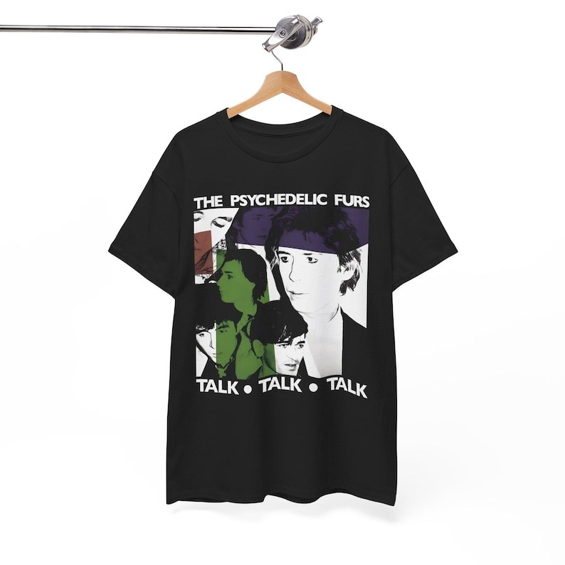 Music.Soul Camiseta Unissex The Psychedelic Furs Talk Album Arte New Wave Retrô Confortável Estilosa Atemporal Casual