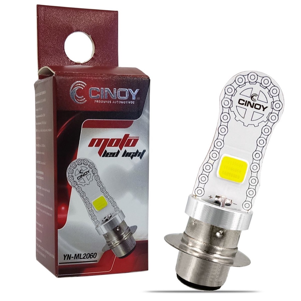 Lâmpada Led M5 Para Moto 6500k 1000Lm 10W Corrente Continua e Alternada 48 Leds