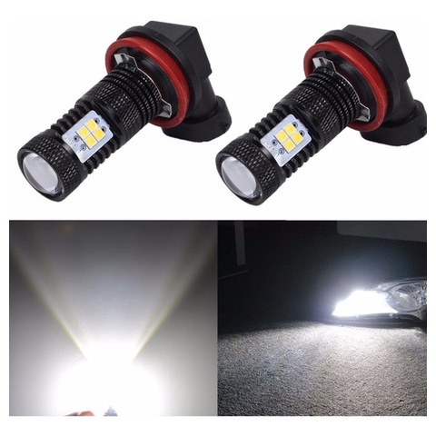 Lampadas H8 H11 H16 16 Led 3030 Farol Neblina Milha 1000lm