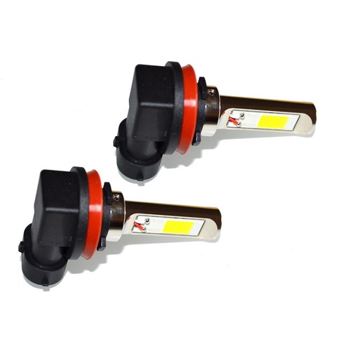 Par Lampadas H8 H11 H16-2 Led Cob 18w 1000lm Feixe Fixo