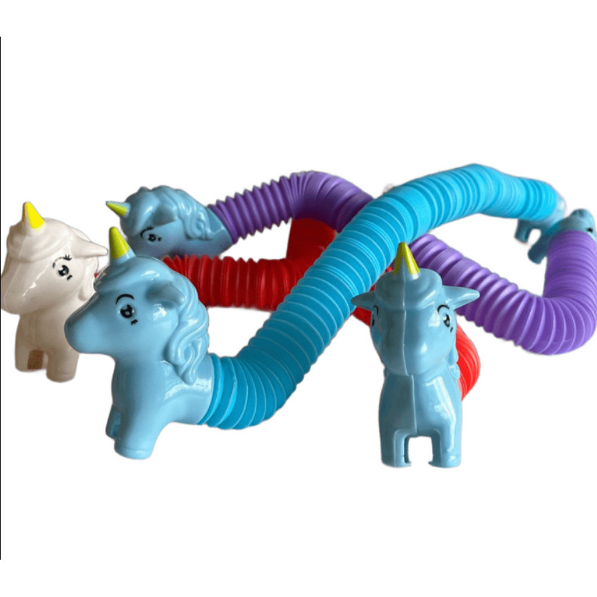 Brinquedo Unicórnio Pop Tubes com Luz em Plástico 1un Sortida