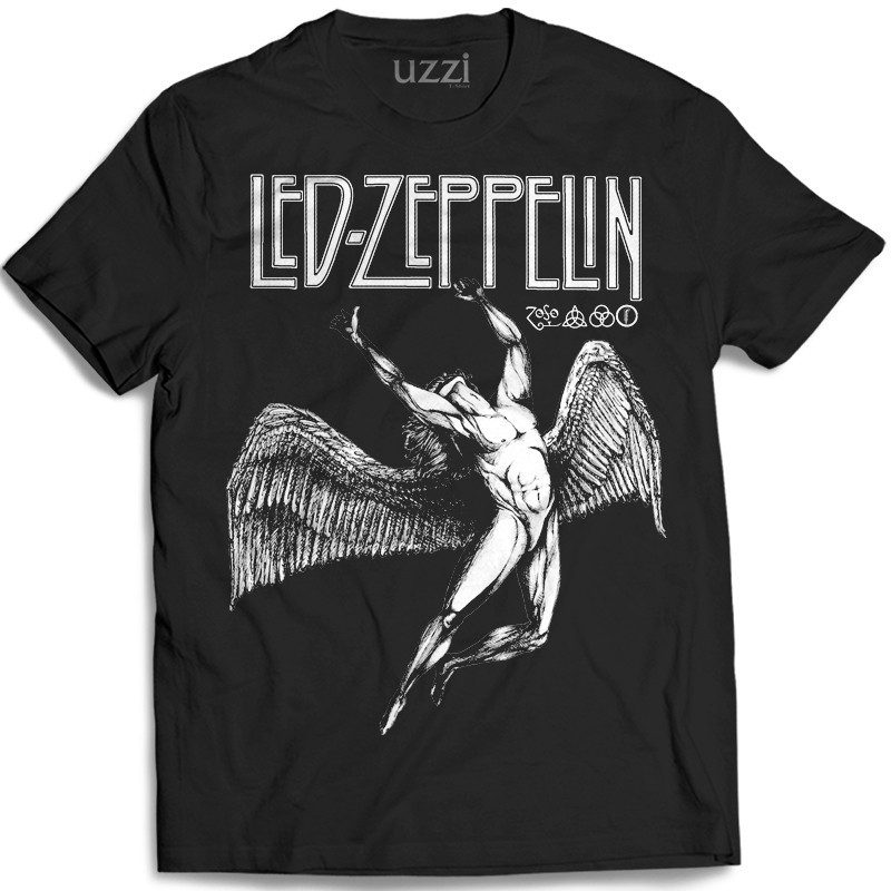 Camiseta Led Zeppelin Unissex Masculina Feminina 100% Algodão Premium | Estilo Geek/Pop | Várias Cores