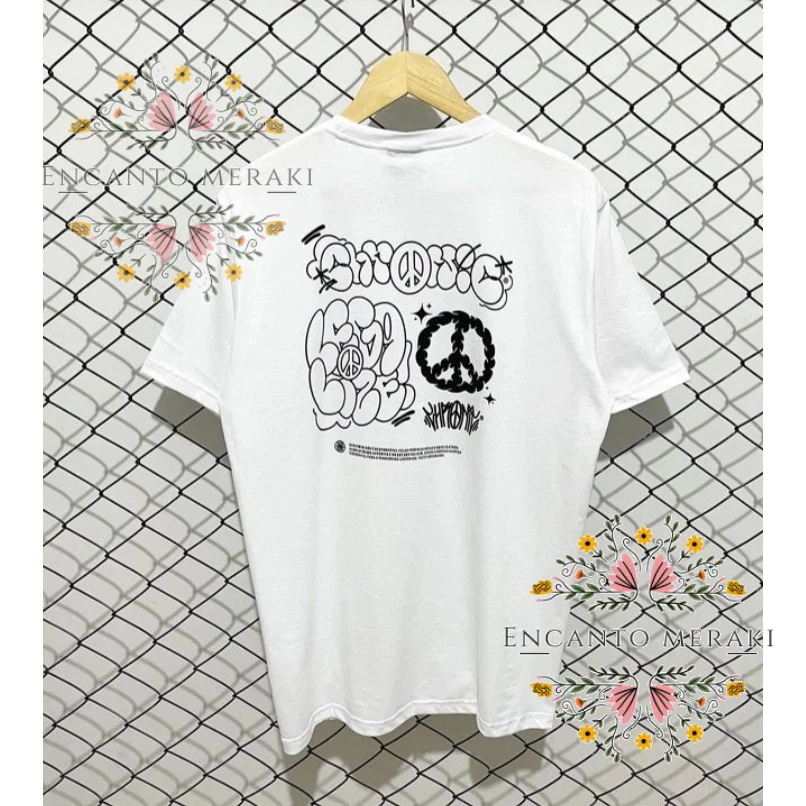 Camiseta Premium 100% Algodão Malha Americana Grafite Camisa Plus Size Exclusiva Lançamento 2023 Envio Imediato Meraki